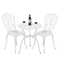 Outdoor Bistro Set 3 Piece Patio Bistro Set, Cast Aluminum Bistro Table and Chairs Set of 2, Small Patio Table Set for Porch, Black