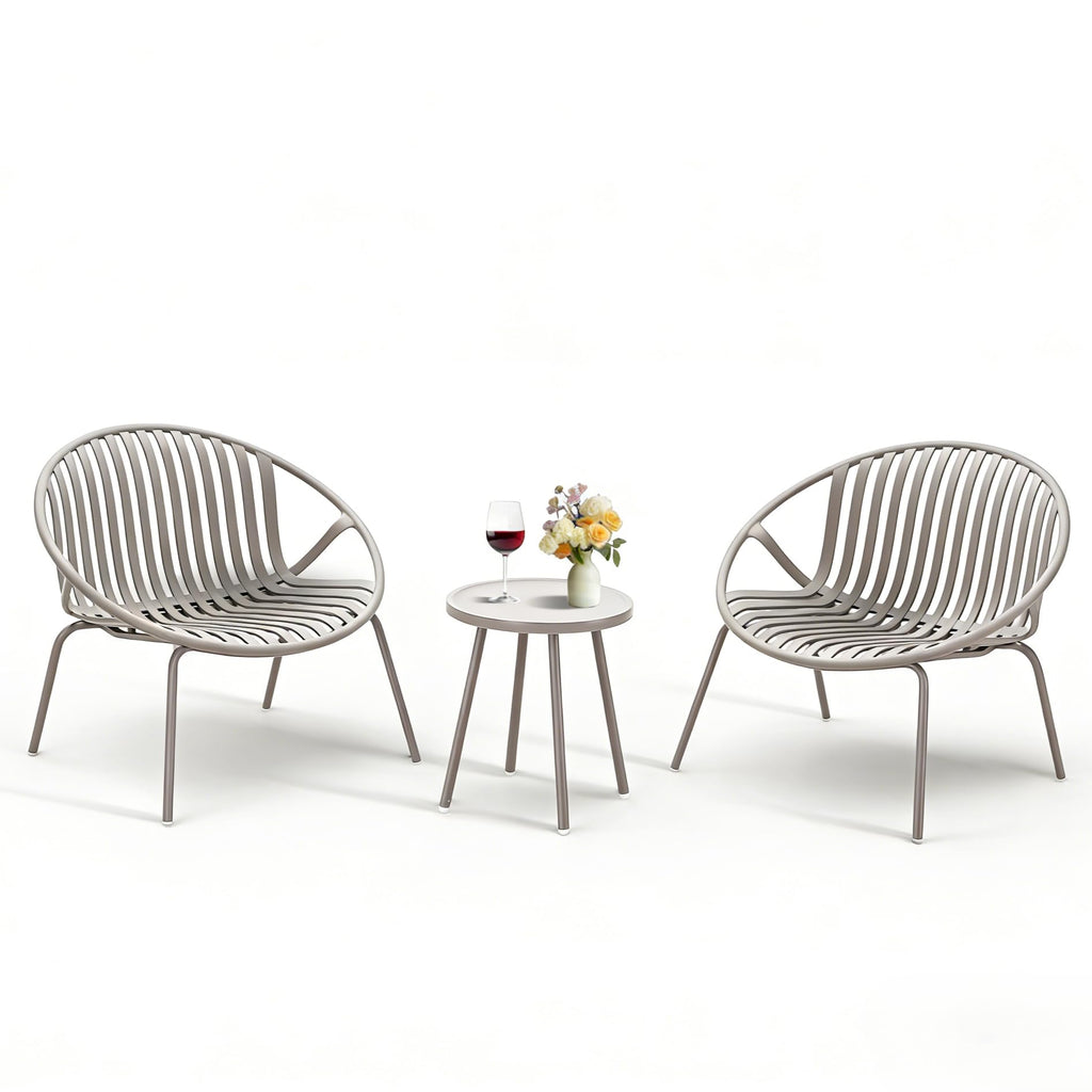 Werph 3-Piece Patio Furniture Set, Bistro Table and Paito Chairs Set of 2 | Outdoor Patio Set with Porch Chairs and Table,Deck Furniture Conversation Set for Garden Poolside