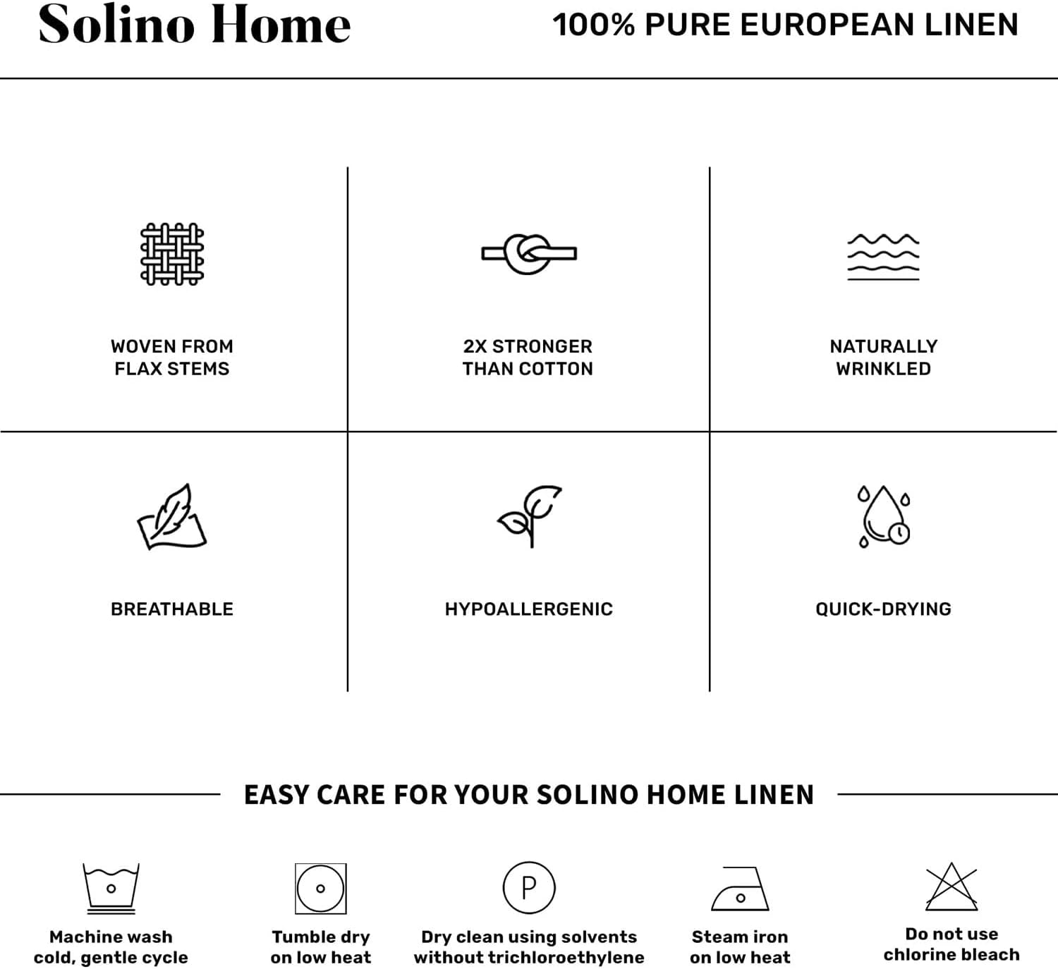 Solino Home Linen Natural Table Runner 72 Inches Long - 100% Pure Linen Dining Table Runner 14 x 72 Inch for Summer - Fete