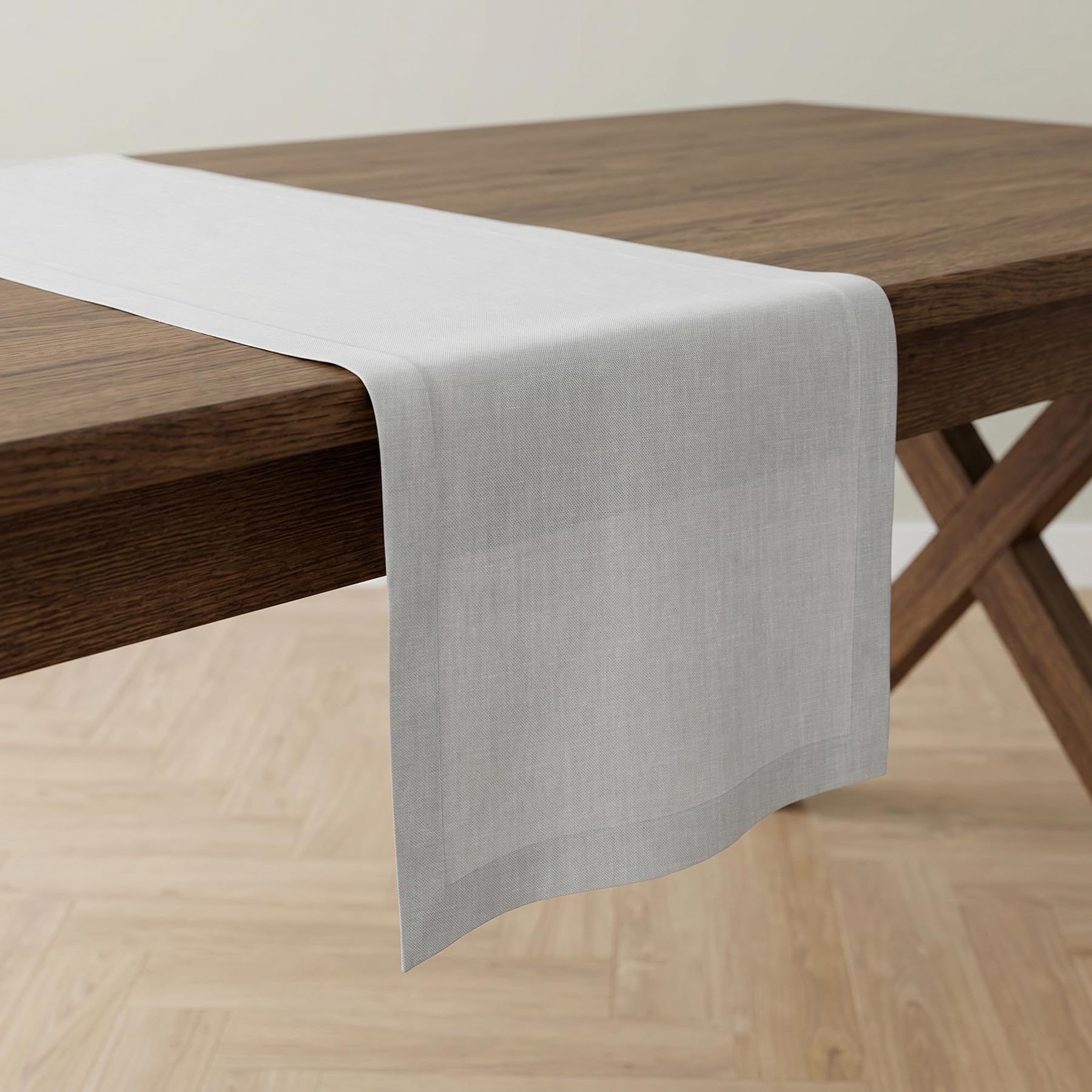 Solino Home Linen Natural Table Runner 72 Inches Long - 100% Pure Linen Dining Table Runner 14 x 72 Inch for Summer - Fete