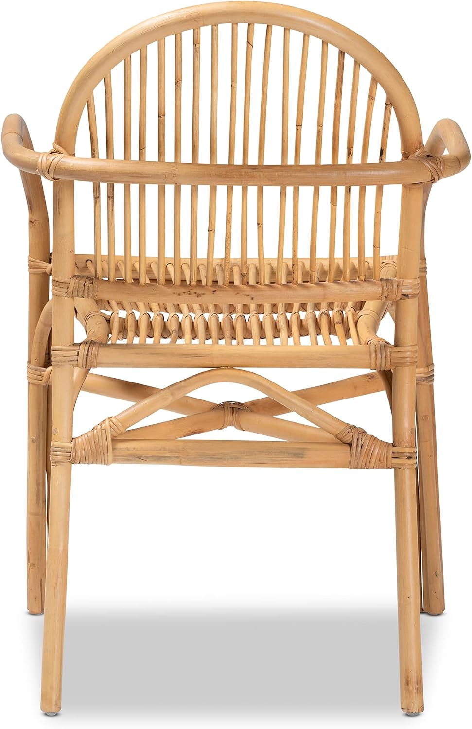 bali & pari Tugera Modern Bohemian Natural Rattan Dining Chair