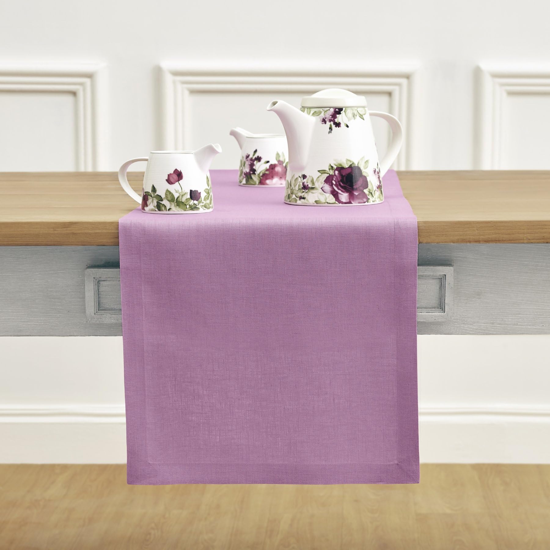 Solino Home Linen Natural Table Runner 72 Inches Long - 100% Pure Linen Dining Table Runner 14 x 72 Inch for Summer - Fete