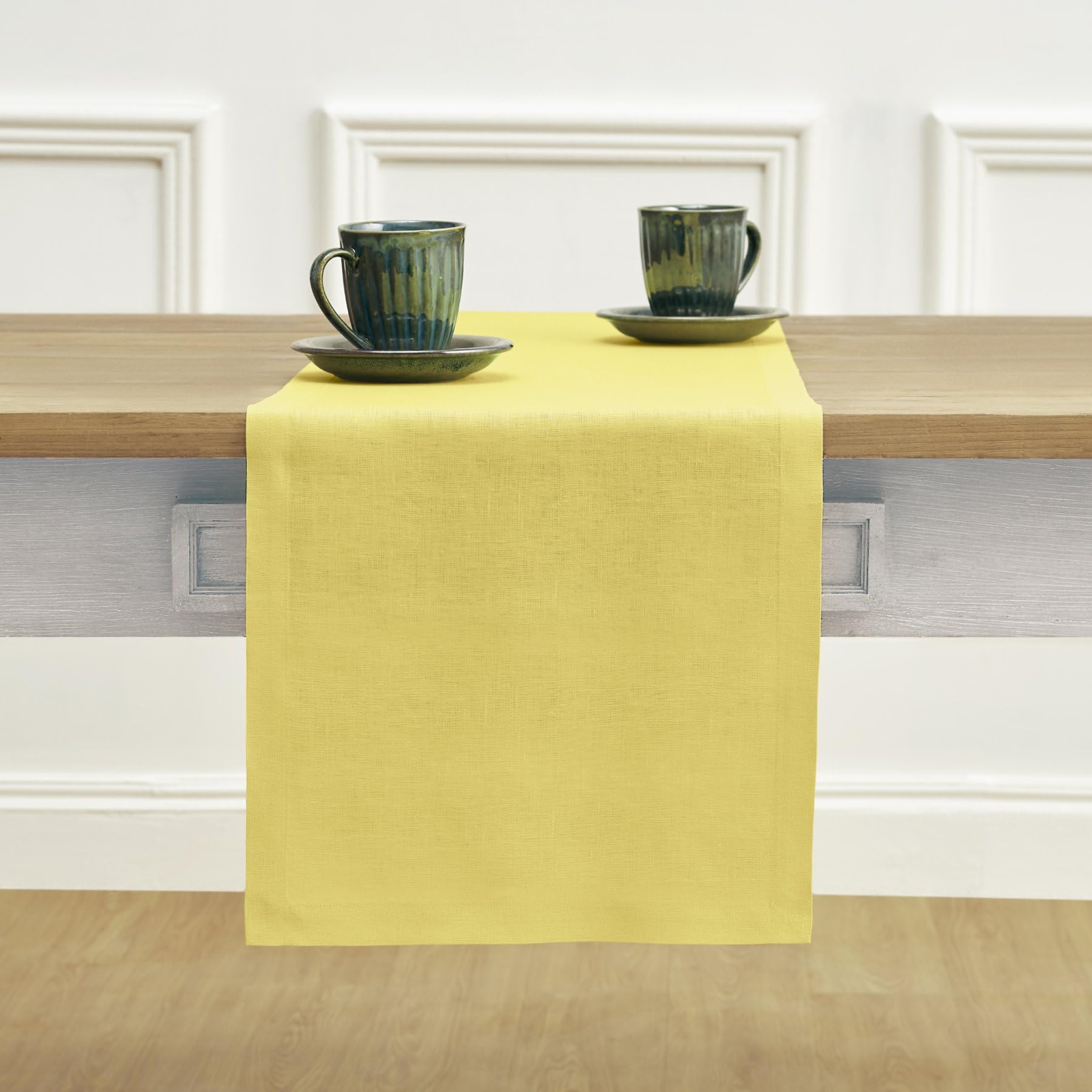 Solino Home Linen Natural Table Runner 72 Inches Long - 100% Pure Linen Dining Table Runner 14 x 72 Inch for Summer - Fete