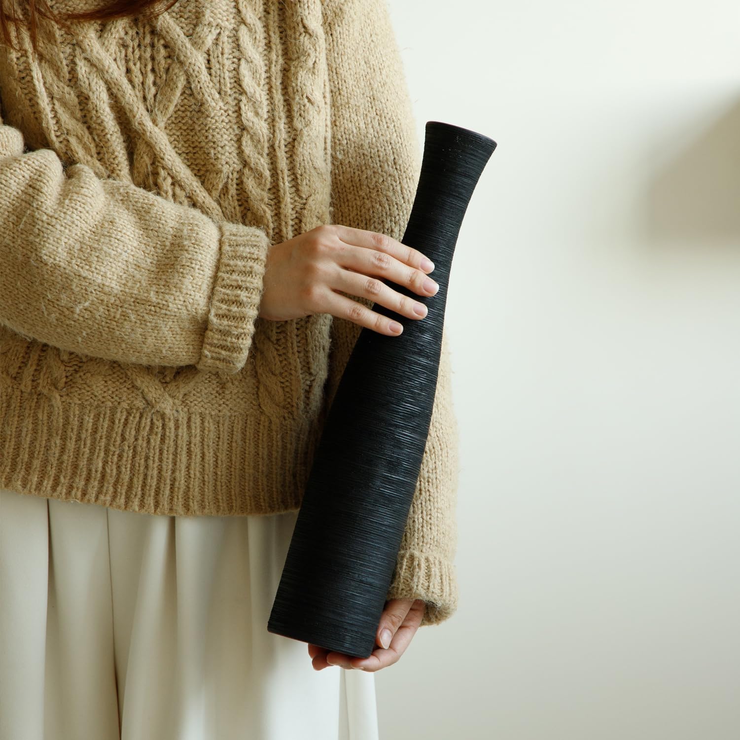 Ceramic Vase Home Decor, Tall Vase for Table Centerpiece, Floor, Modern Rustic Farmhouse Decorative Flower Vase for Pampas Grass Living Room, Office, Bedroom Decoration