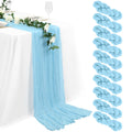 16 Packs Cheesecloth Table Runner Grey, 10Ft x 35"" Grey Rustic Gauze Boho Wedding Table Runner Decoration, Wedding Table Decor Table Cloth for Wedding Party Bridal Shower Table