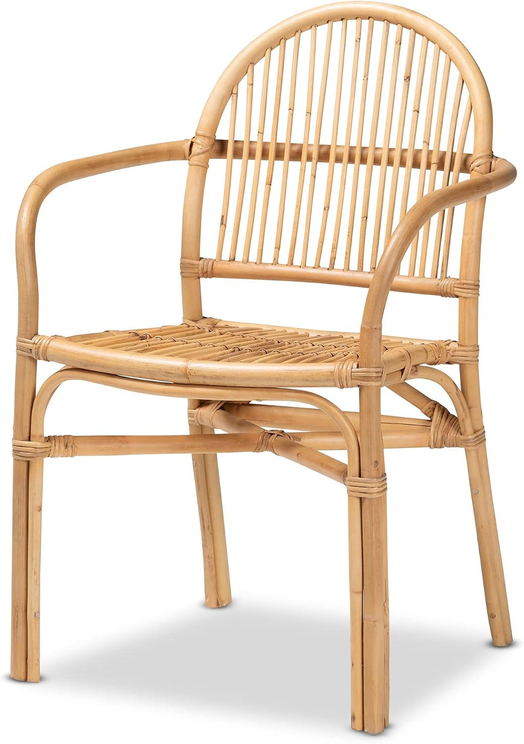 bali & pari Tugera Modern Bohemian Natural Rattan Dining Chair