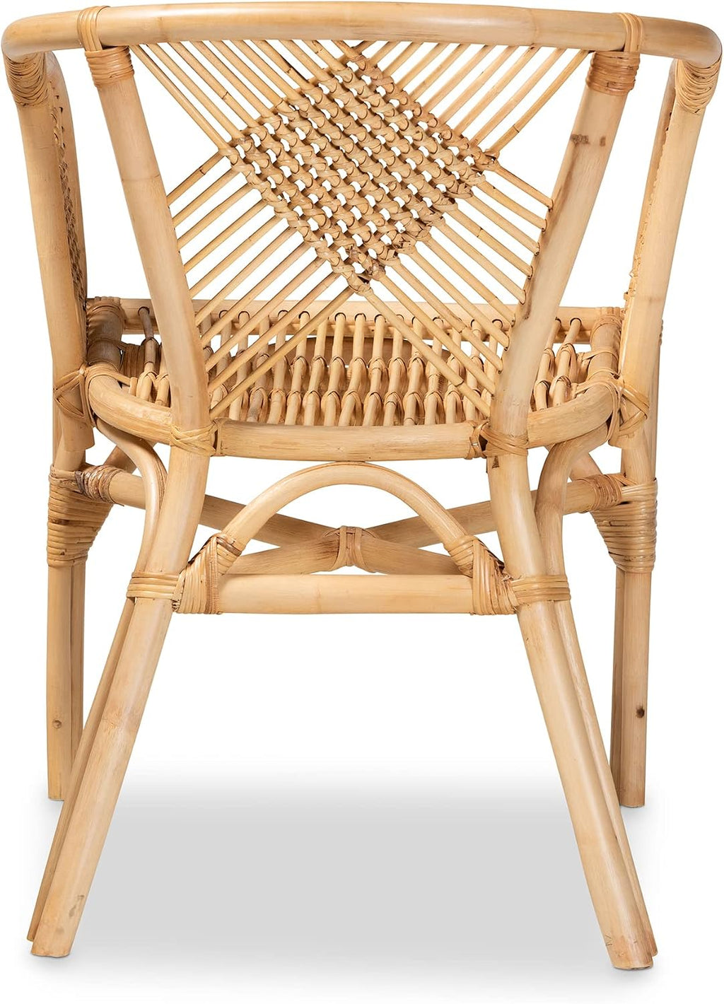 Bali & pari Kagama Modern Bohemian Natural Rattan Dining Chair