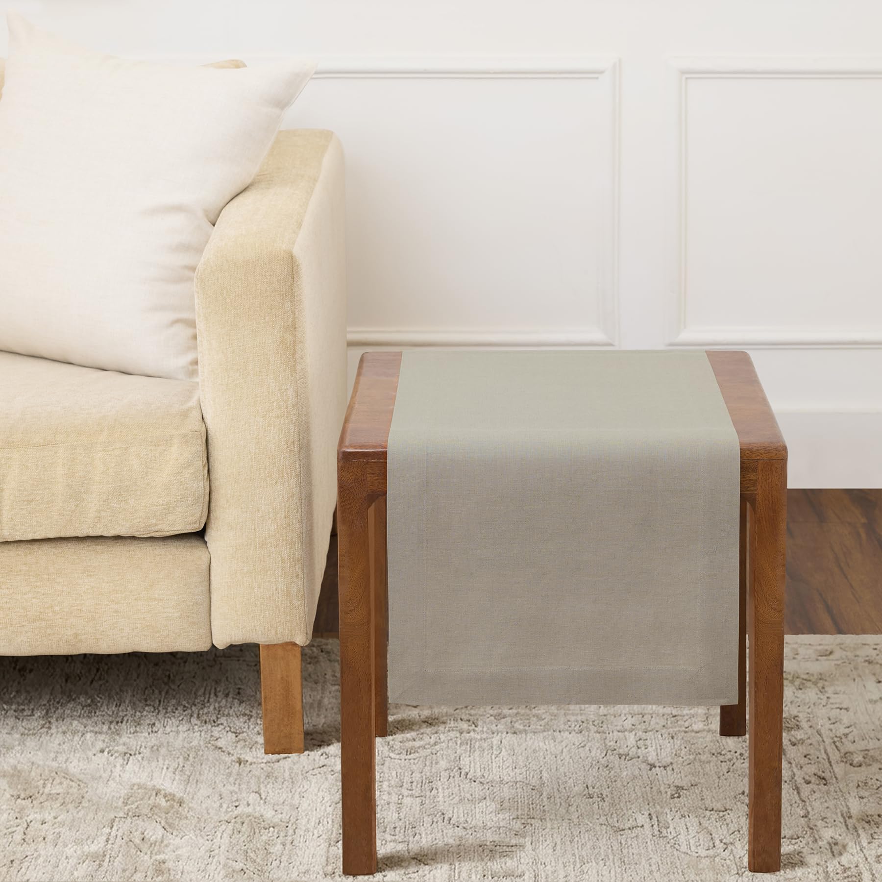 Solino Home Linen Natural Table Runner 72 Inches Long - 100% Pure Linen Dining Table Runner 14 x 72 Inch for Summer - Fete