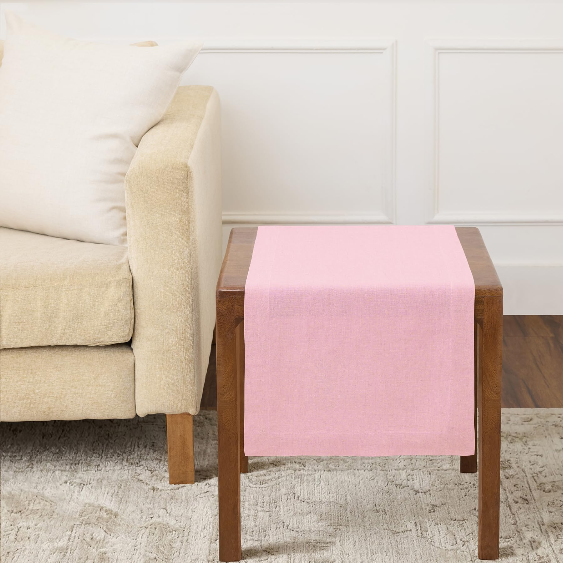 Solino Home Linen Natural Table Runner 72 Inches Long - 100% Pure Linen Dining Table Runner 14 x 72 Inch for Summer - Fete