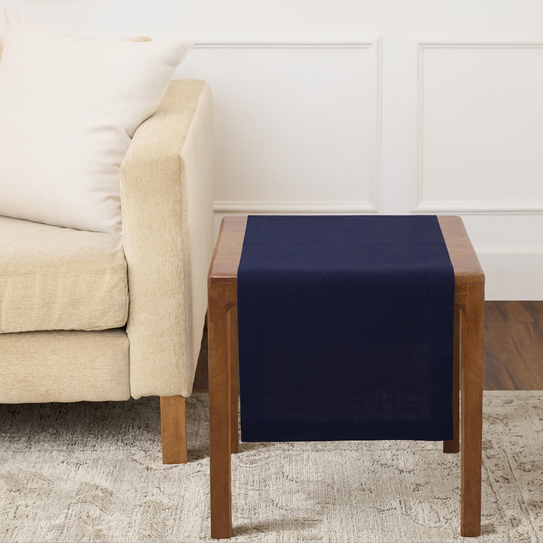 Solino Home Linen Natural Table Runner 72 Inches Long - 100% Pure Linen Dining Table Runner 14 x 72 Inch for Summer - Fete