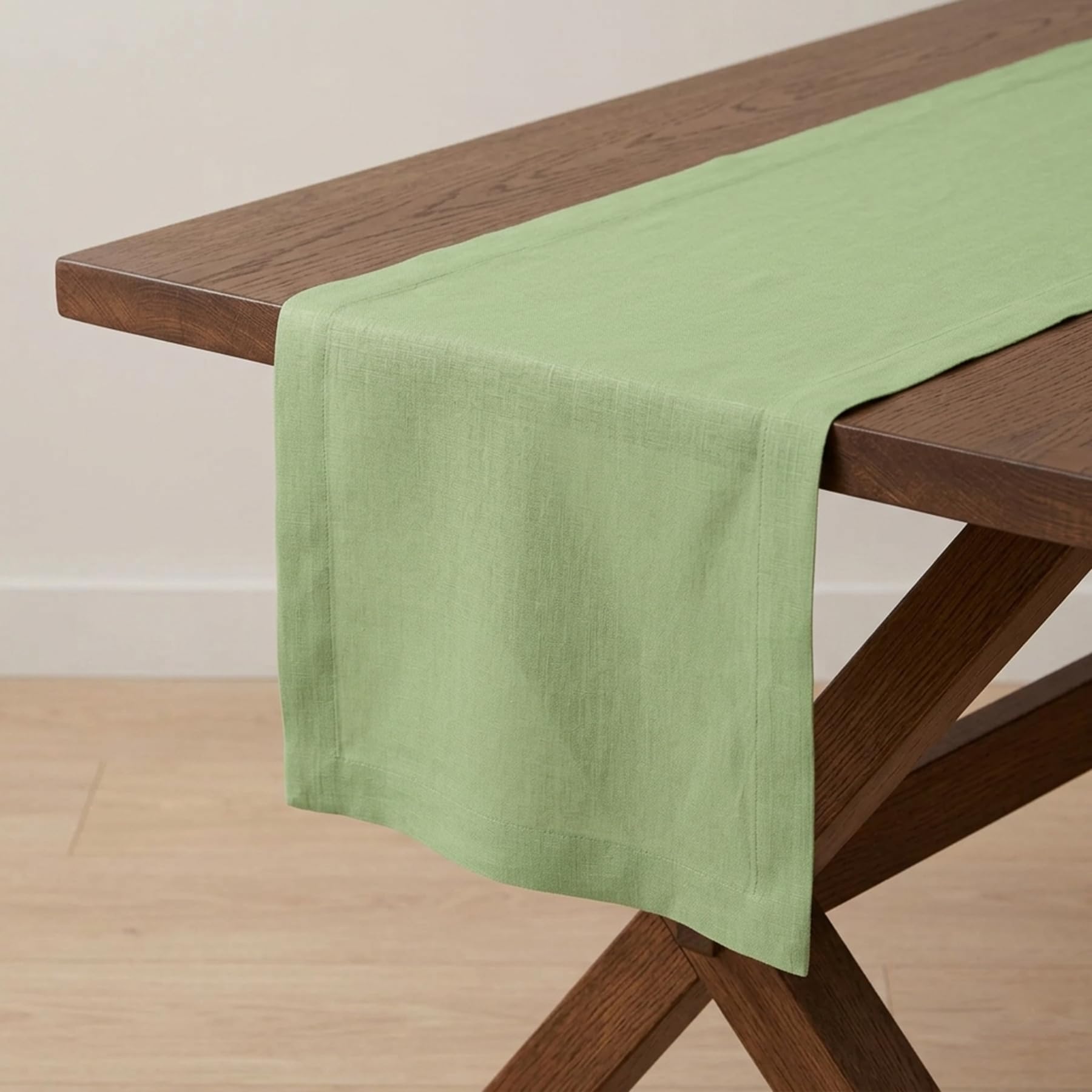 Solino Home Linen Natural Table Runner 72 Inches Long - 100% Pure Linen Dining Table Runner 14 x 72 Inch for Summer - Fete