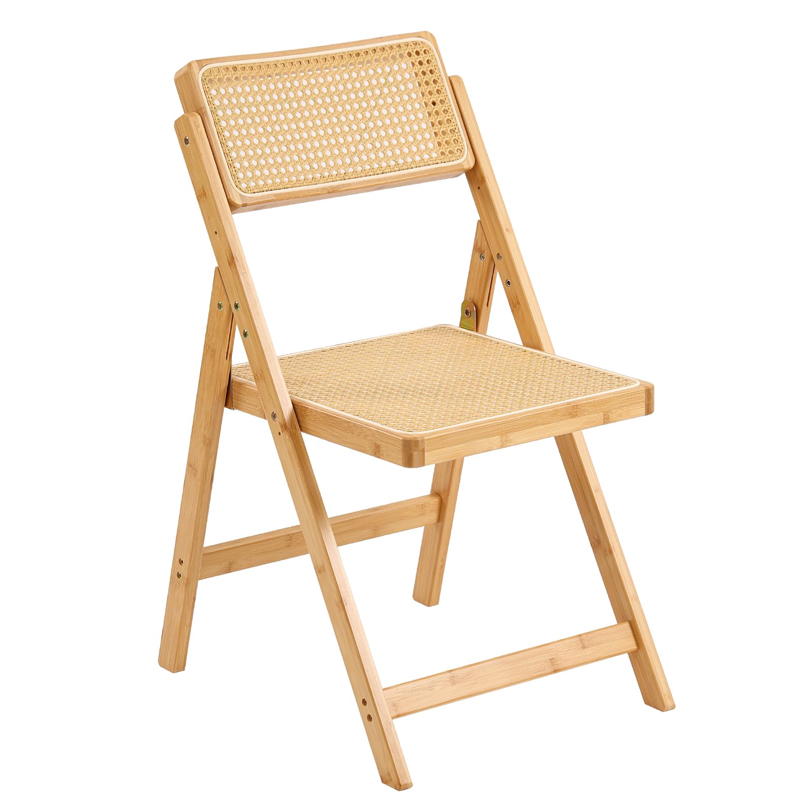 Furlide Rattan Dining Chairs Set of 2, Modern Mid Century Dining Chairs with Arms, Outdoor Bamboo Chairs for Bedroom, Living Room, Reading Room, Black