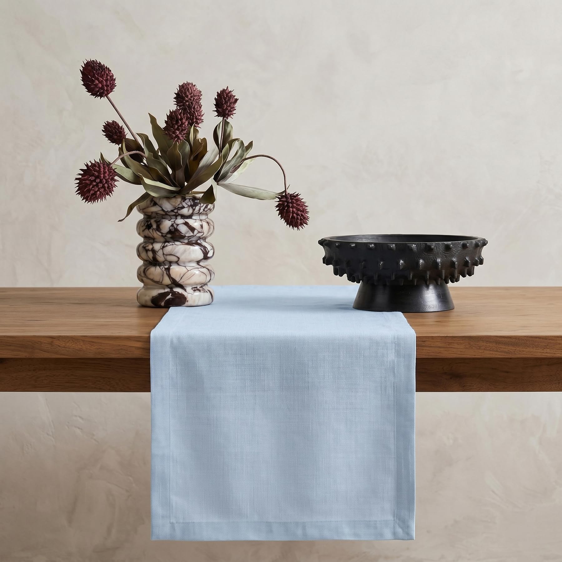 Solino Home Linen Natural Table Runner 72 Inches Long - 100% Pure Linen Dining Table Runner 14 x 72 Inch for Summer - Fete