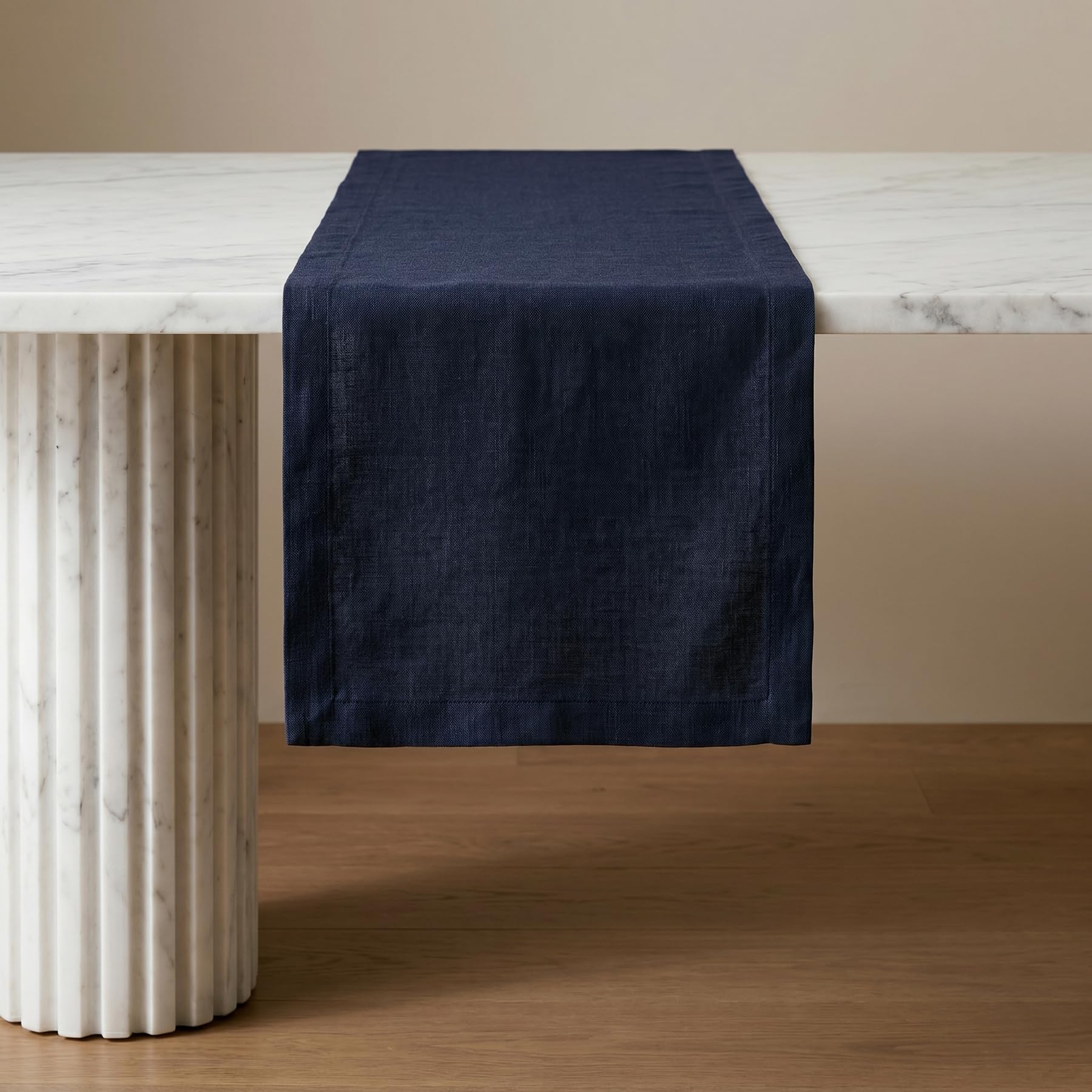 Solino Home Linen Natural Table Runner 72 Inches Long - 100% Pure Linen Dining Table Runner 14 x 72 Inch for Summer - Fete