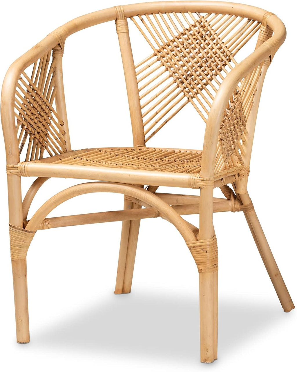 Bali & pari Kagama Modern Bohemian Natural Rattan Dining Chair