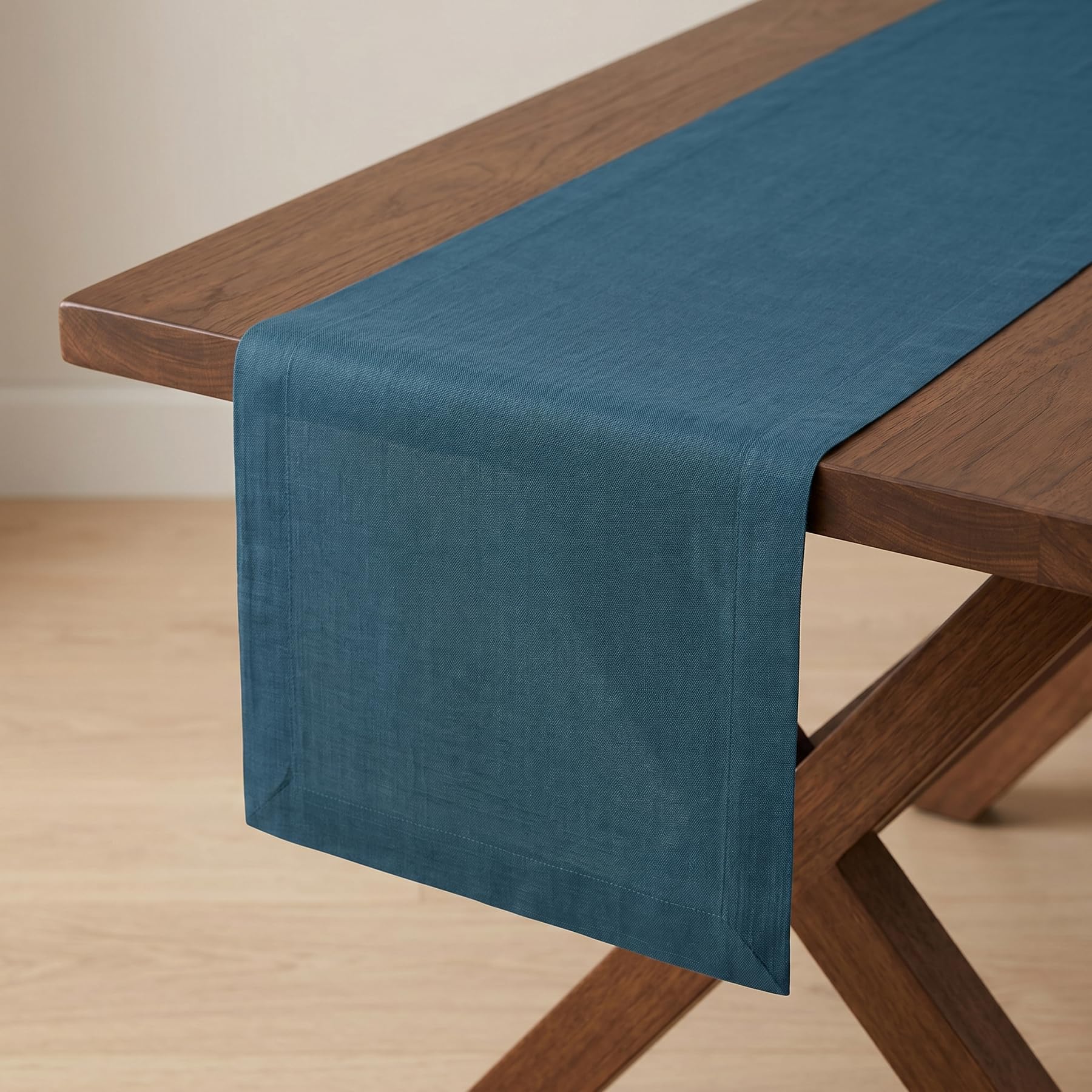 Solino Home Linen Natural Table Runner 72 Inches Long - 100% Pure Linen Dining Table Runner 14 x 72 Inch for Summer - Fete