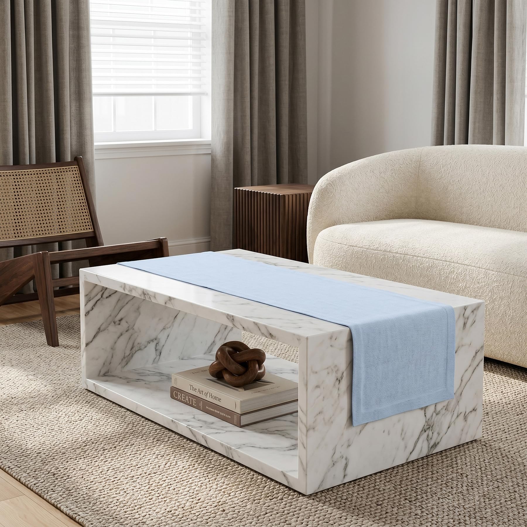 Solino Home Linen Natural Table Runner 72 Inches Long - 100% Pure Linen Dining Table Runner 14 x 72 Inch for Summer - Fete