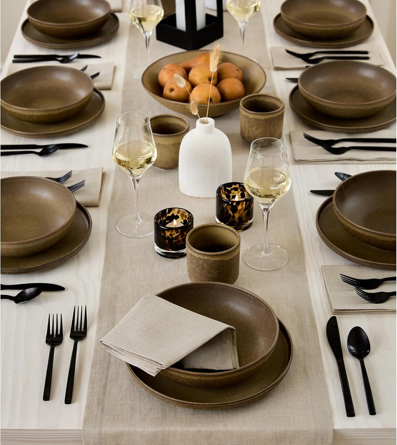 Solino Home Linen Natural Table Runner 72 Inches Long - 100% Pure Linen Dining Table Runner 14 x 72 Inch for Summer - Fete