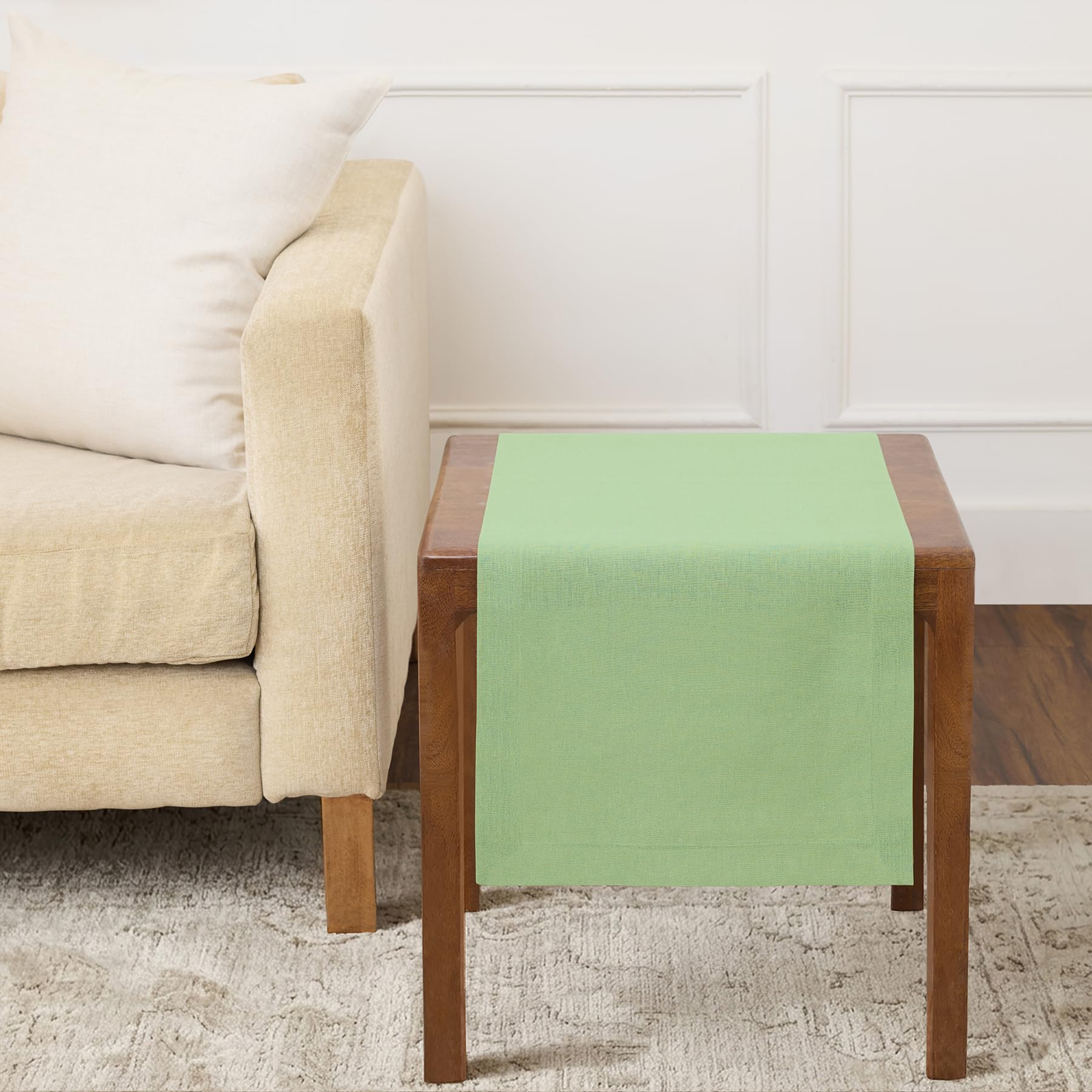 Solino Home Linen Natural Table Runner 72 Inches Long - 100% Pure Linen Dining Table Runner 14 x 72 Inch for Summer - Fete