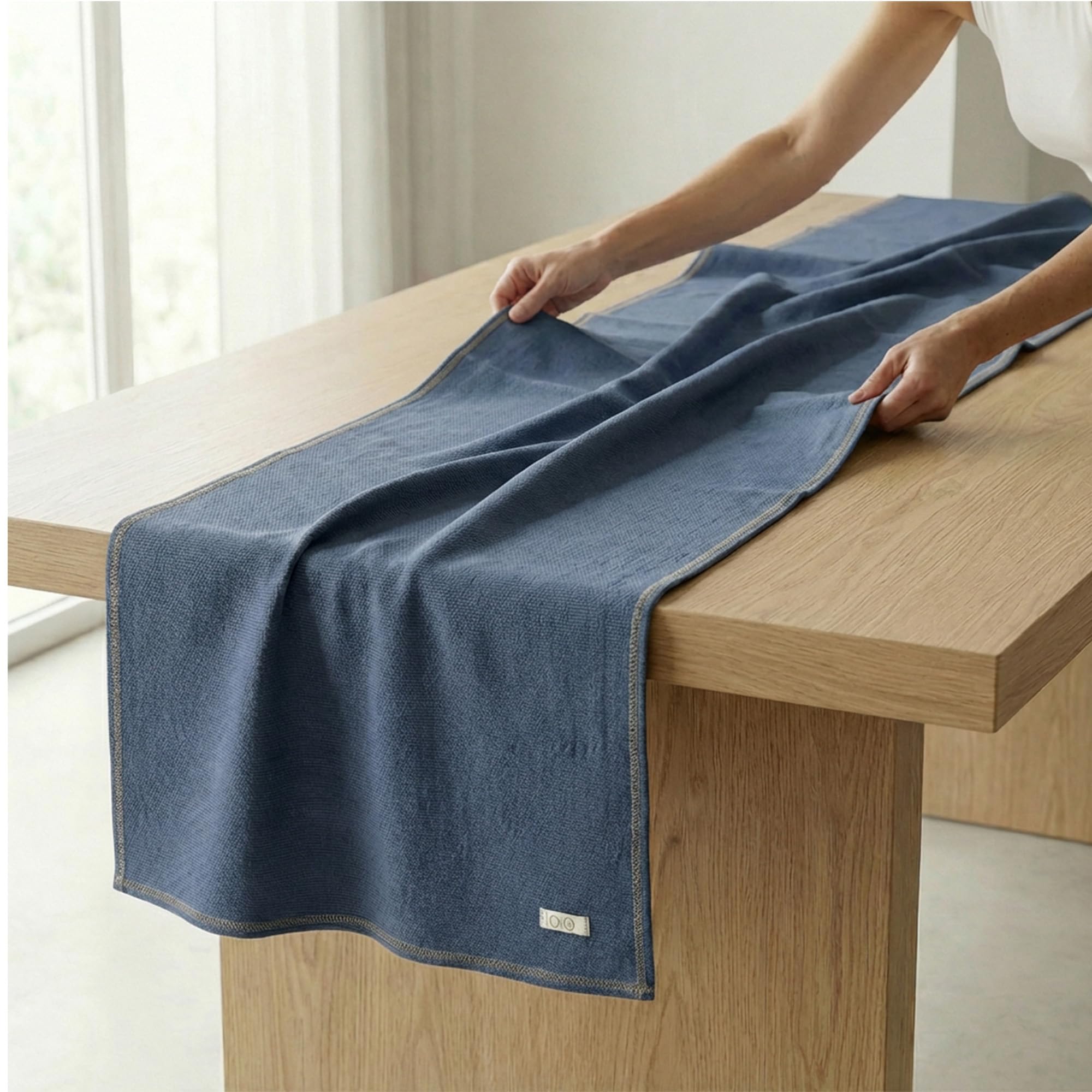 Odin 100% Turkish Cotton Table Runner 27x70 Inch, Clean Edge, Oeko-TEX Certified, Machine Washable, for Dining Table, Farmhouse and Holiday Decor
