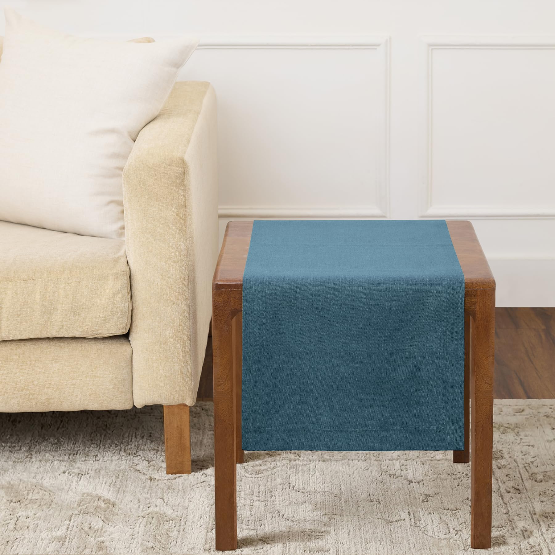 Solino Home Linen Natural Table Runner 72 Inches Long - 100% Pure Linen Dining Table Runner 14 x 72 Inch for Summer - Fete