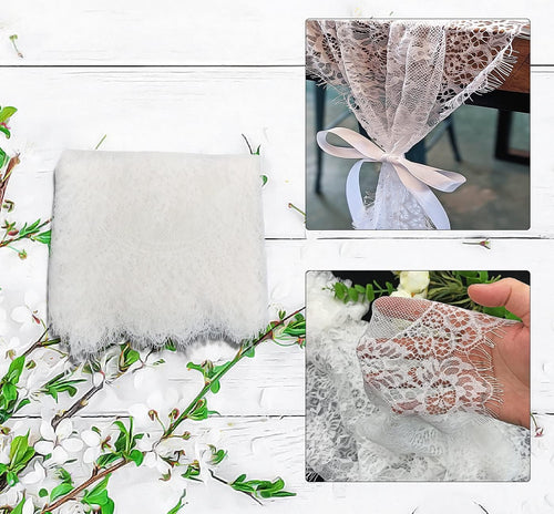 10 Pcs White Lace Table Runner 14 x 120 Inch Embroidered Boho Table Runner for Wedding Party Bridal Shower Decorations Vintage Rustic Table Runners