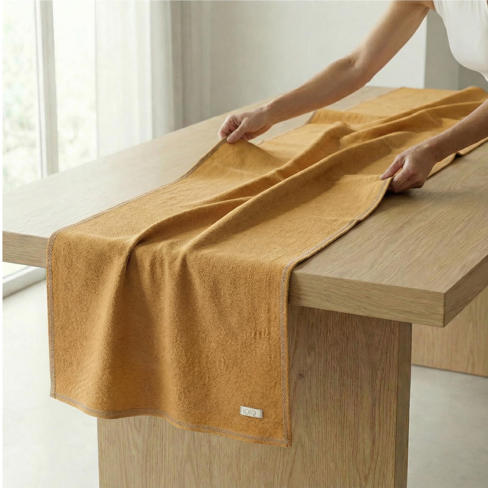 Odin 100% Turkish Cotton Table Runner 27x70 Inch, Clean Edge, Oeko-TEX Certified, Machine Washable, for Dining Table, Farmhouse and Holiday Decor
