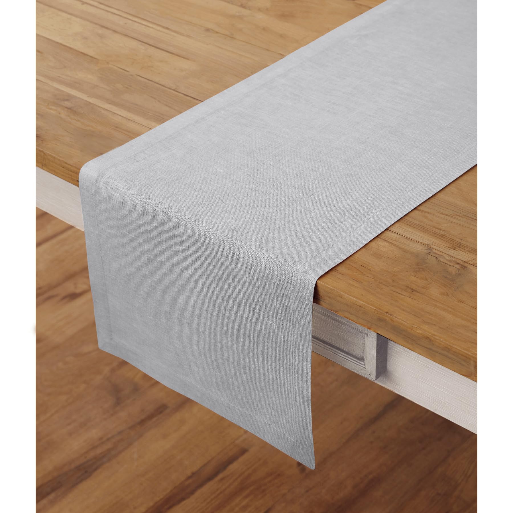 Solino Home Linen Natural Table Runner 72 Inches Long - 100% Pure Linen Dining Table Runner 14 x 72 Inch for Summer - Fete