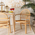 bali & pari Tugera Modern Bohemian Natural Rattan Dining Chair