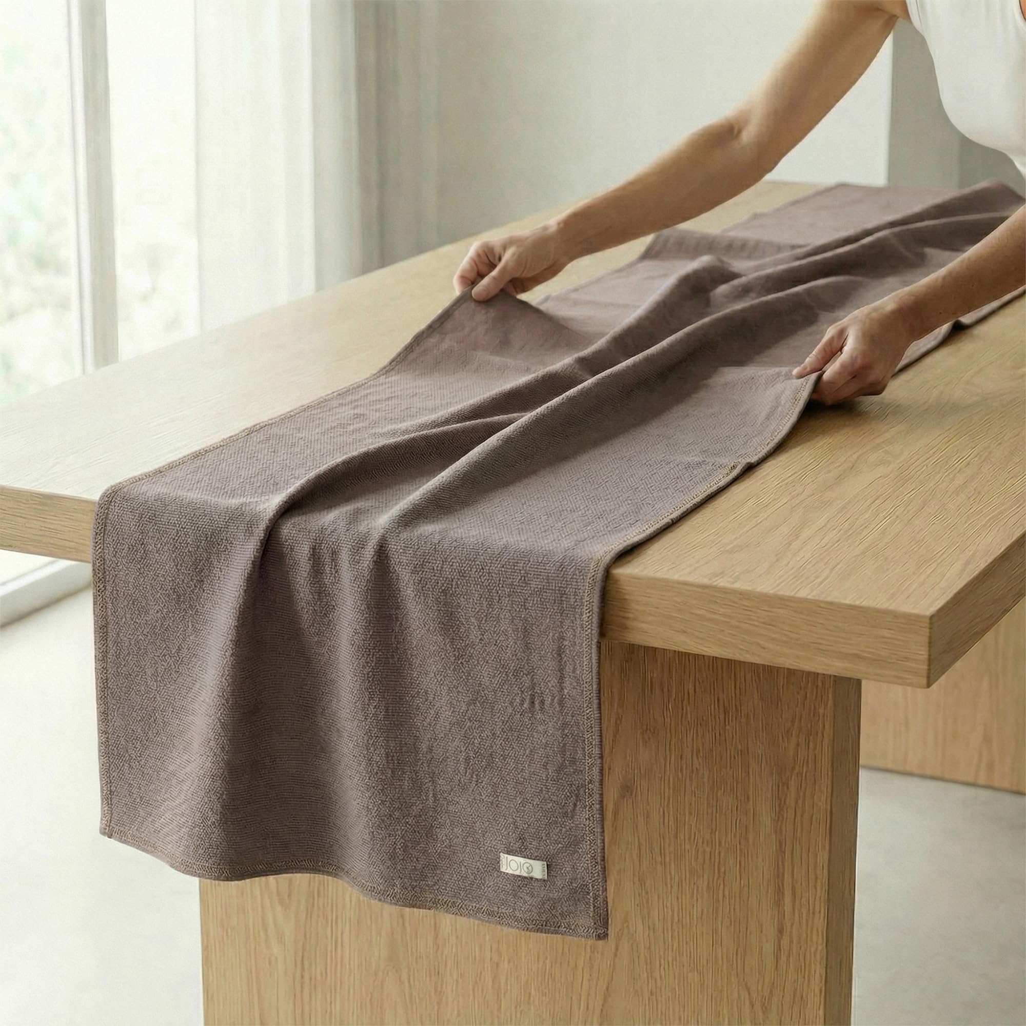 Odin 100% Turkish Cotton Table Runner 27x70 Inch, Clean Edge, Oeko-TEX Certified, Machine Washable, for Dining Table, Farmhouse and Holiday Decor