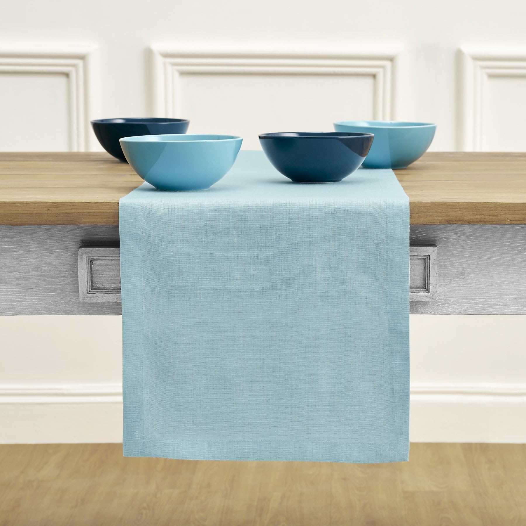 Solino Home Linen Natural Table Runner 72 Inches Long - 100% Pure Linen Dining Table Runner 14 x 72 Inch for Summer - Fete