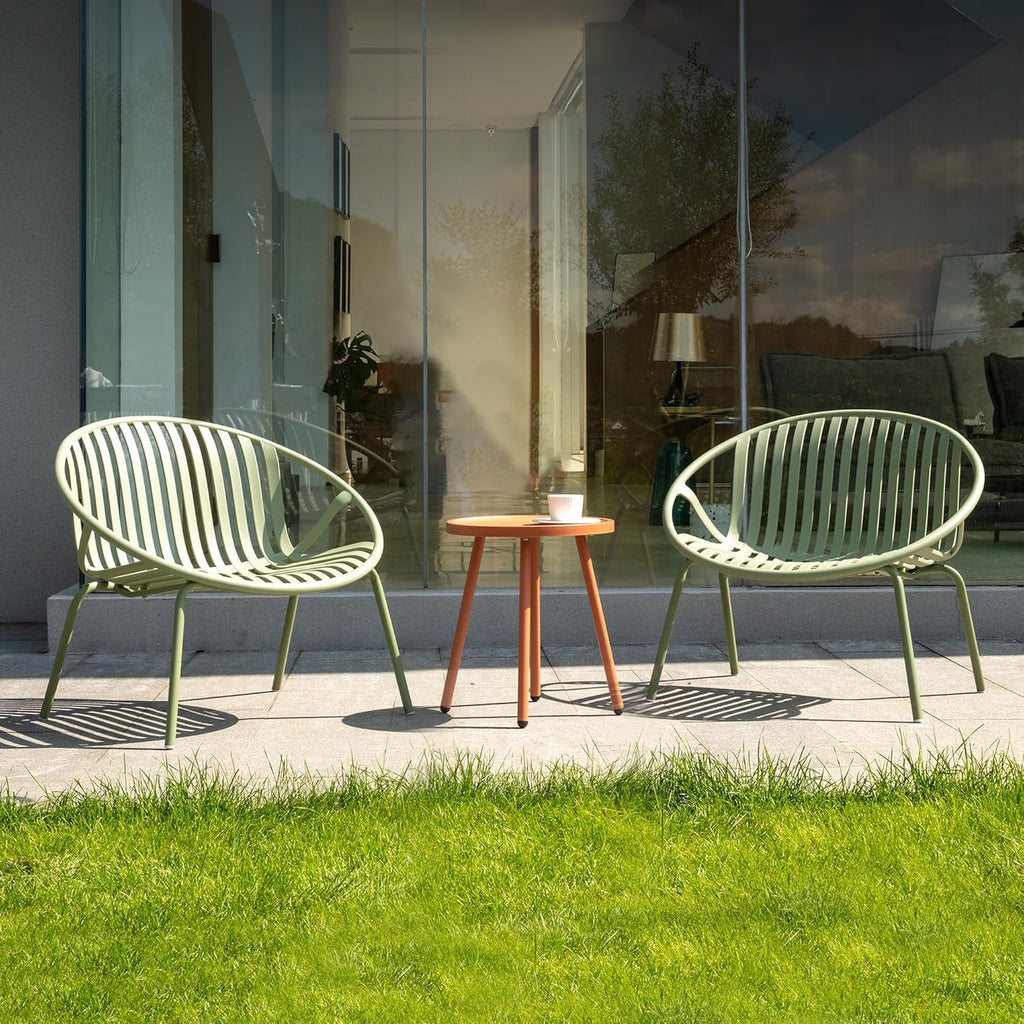 Werph 3-Piece Patio Furniture Set, Bistro Table and Paito Chairs Set of 2 | Outdoor Patio Set with Porch Chairs and Table,Deck Furniture Conversation Set for Garden Poolside