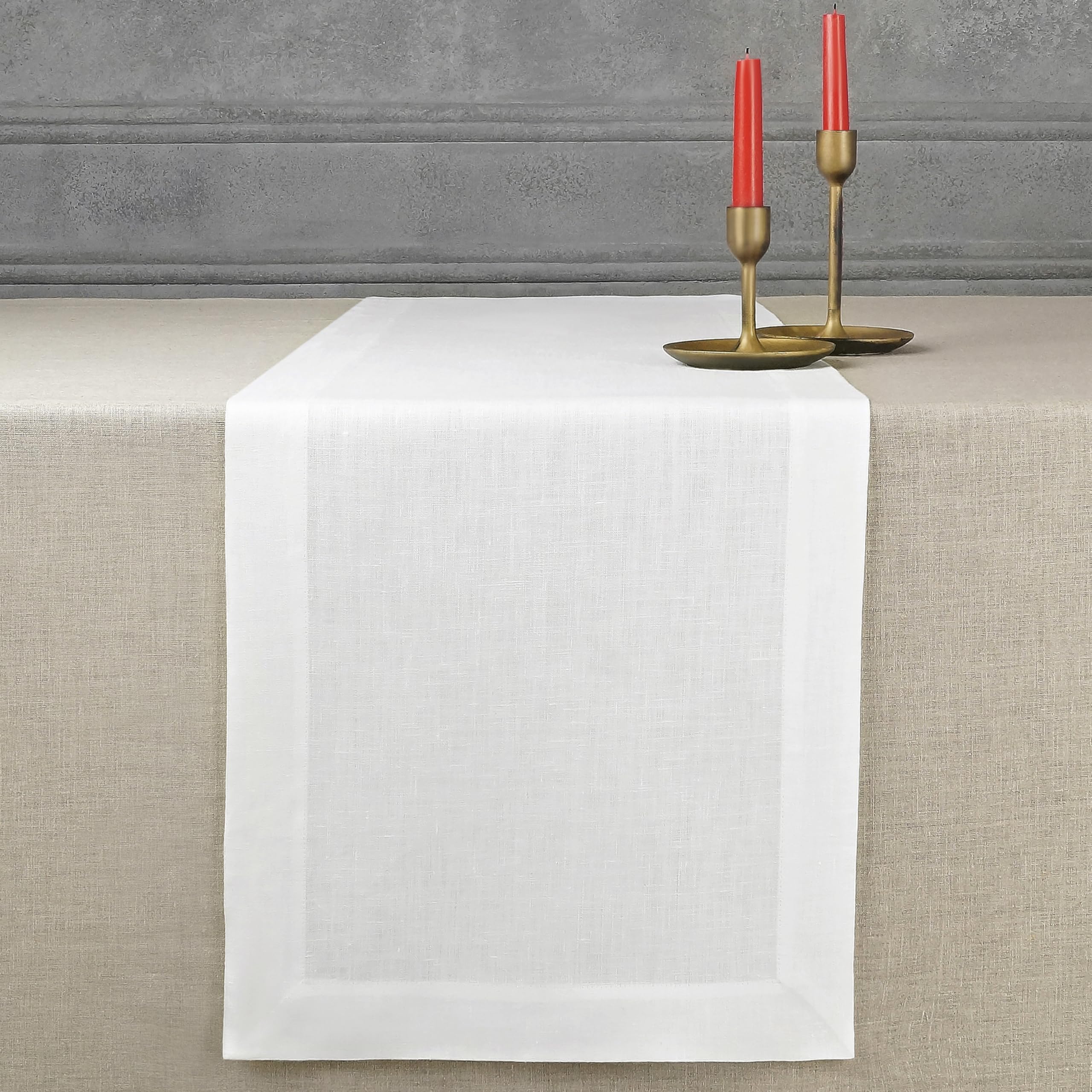 Classic Linen™ by D'Moksha Natural Table Runner 108 Inches Long, 100% Pure Linen, 14 x 108 Inch Table Runner for Dresser, Dining- Summer, Father's Day